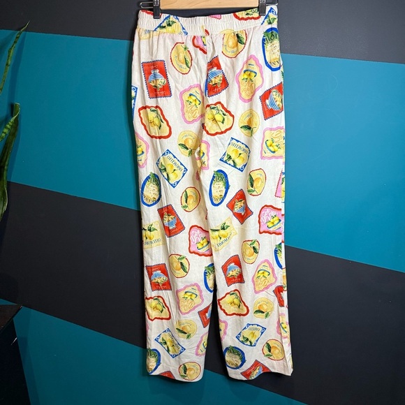 BNWT Joie Multicolor Graphic Print Linen Pants size Small - Picture 4 of 11